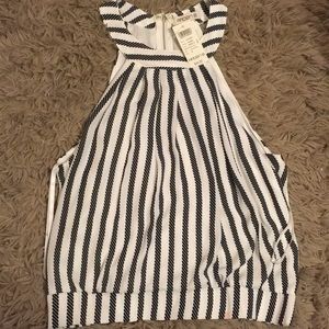 Arden B black & white striped dress tank